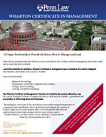 Wharton Management Certificate flyer
