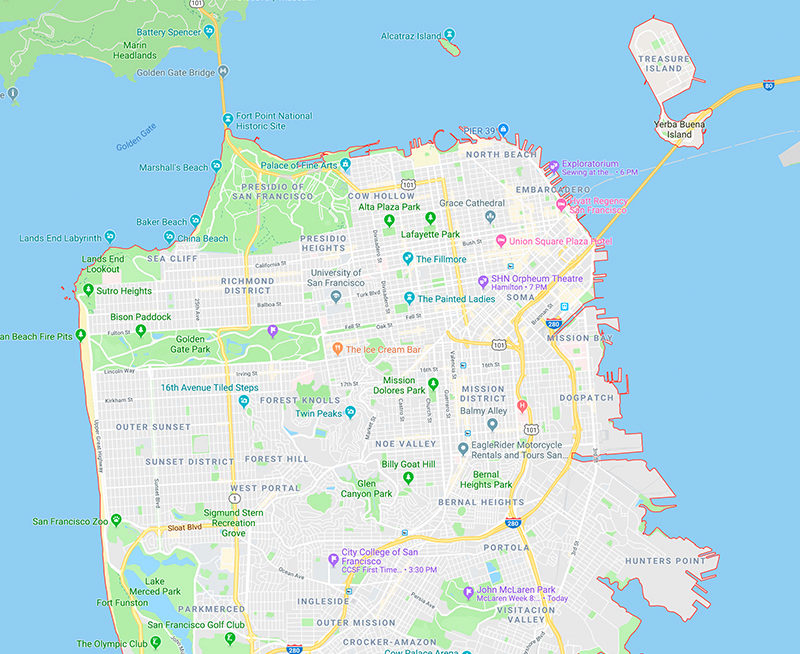 San Francisco Google Map