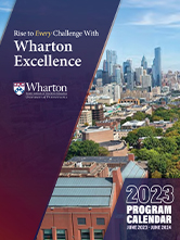 Wharton Program Calendar