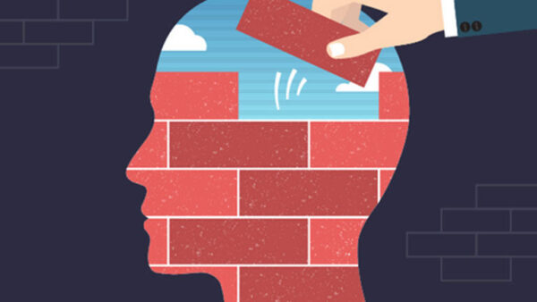 graphic of head created by bricks