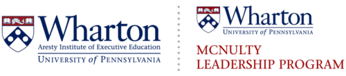 Wharton and McNulty Leadership Program logos